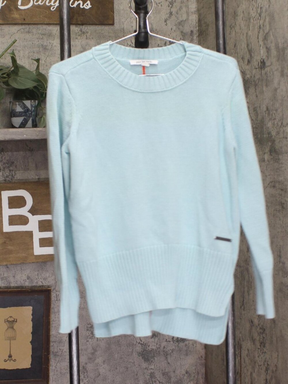 Peace Love World Blue Peace Love World Crewneck Sweater W Pop Color S Sz S